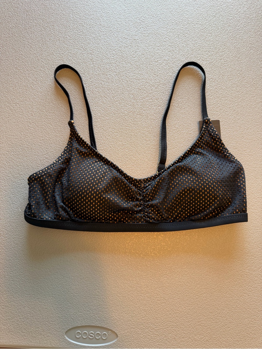 Mossimo Black and tan bikini swim top- Women’s size medium